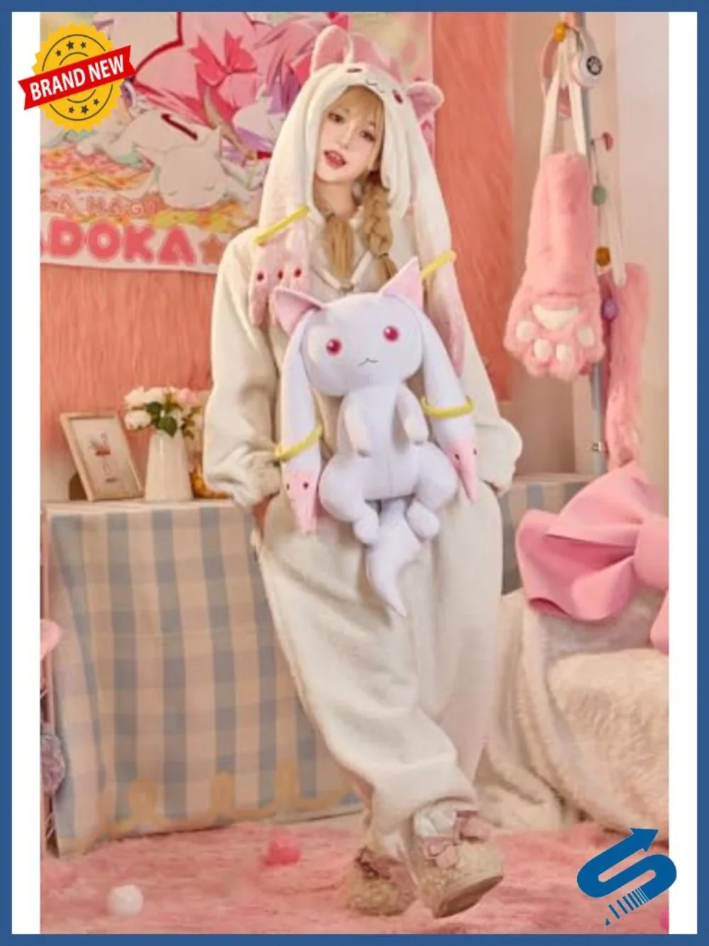 Cute Kyubey Anime Backpack - Officially Licensed Madoka Magica, Adjustable